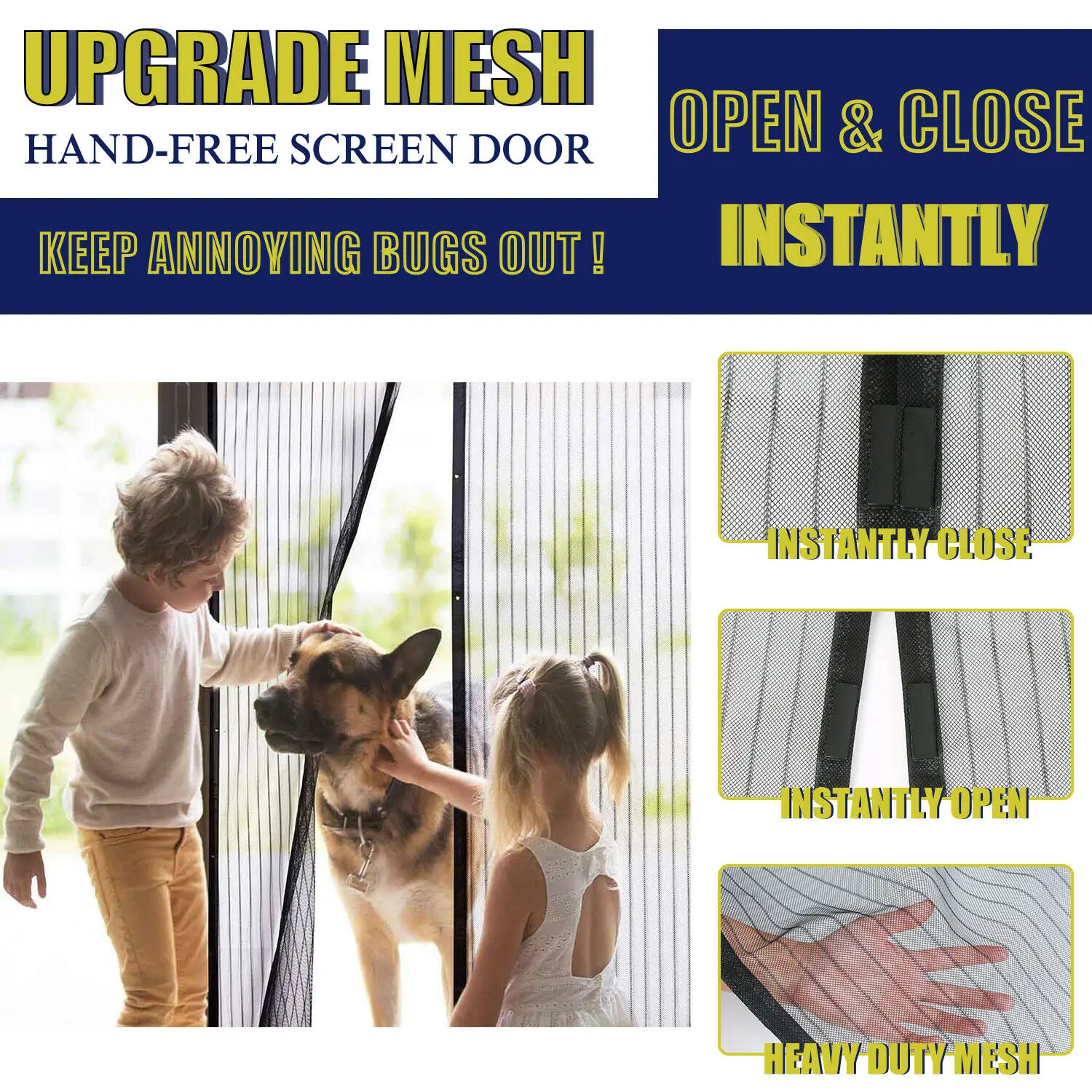 Магнитная противомоскитная сетка для дверей антимоскитная насекомые мухи жуки