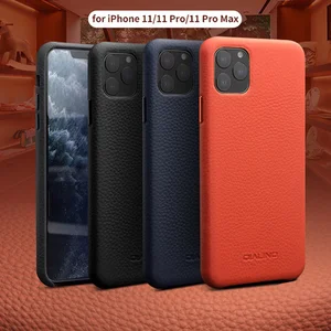 luxurious first layer cowhide genuine leather litchi pattern mobile phone case fhx 22k for iphone 11 11pro 11pro max back case free global shipping