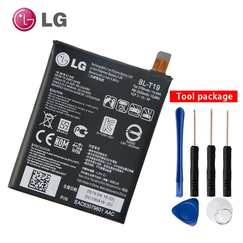 Оригинальный BL T19 телефон Батарея для LG Nexus 5X H790 BLT19 H791 H798 с инструмент подарок 2700