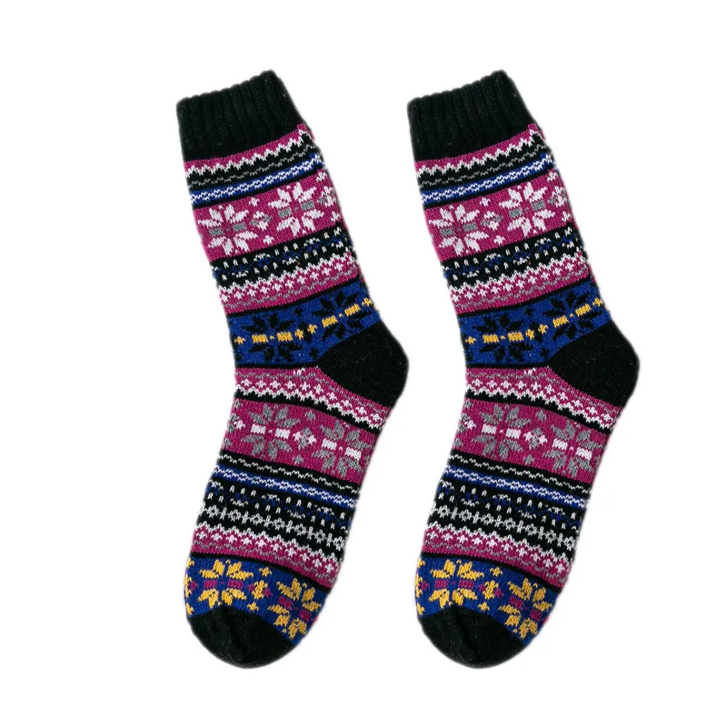 

2020 Winter New Men's Rabbit Wool Socks Thick Line National Wind Warm Men Socks