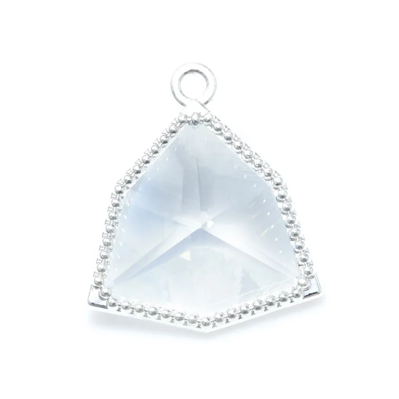 Opal 4 шт. треугольные хрустальные подвески DIY серьги изготовление кулон ожерелье аксессуары-фурнитура серьги амулеты ювелирные изделия аксессуары - Окраска металла: Opal