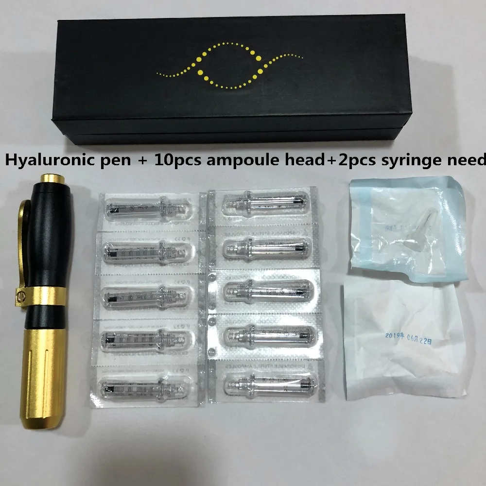 1pen10head1needlle 0,3 мл Гиалуроновая кислота ручка распылитель гиалуроновая инъекция пистолет удаление морщин против старения лифтинг губ Высокого Давления Шприц иглы - Номер модели: 1pen10head1needlle
