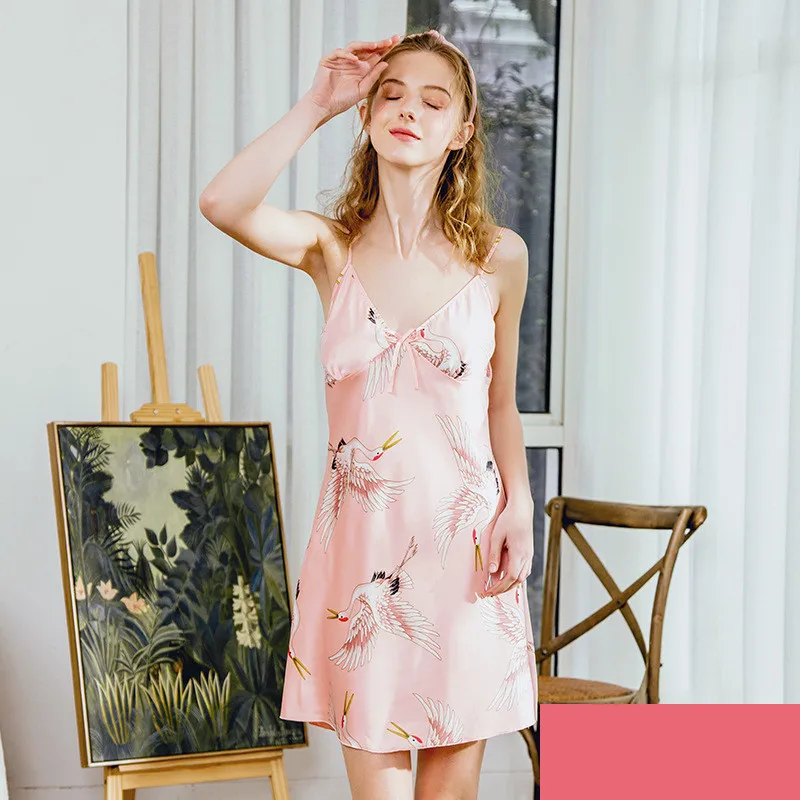 Шелковый Атласный Свадебный халат для невесты и подружки банный с птицами