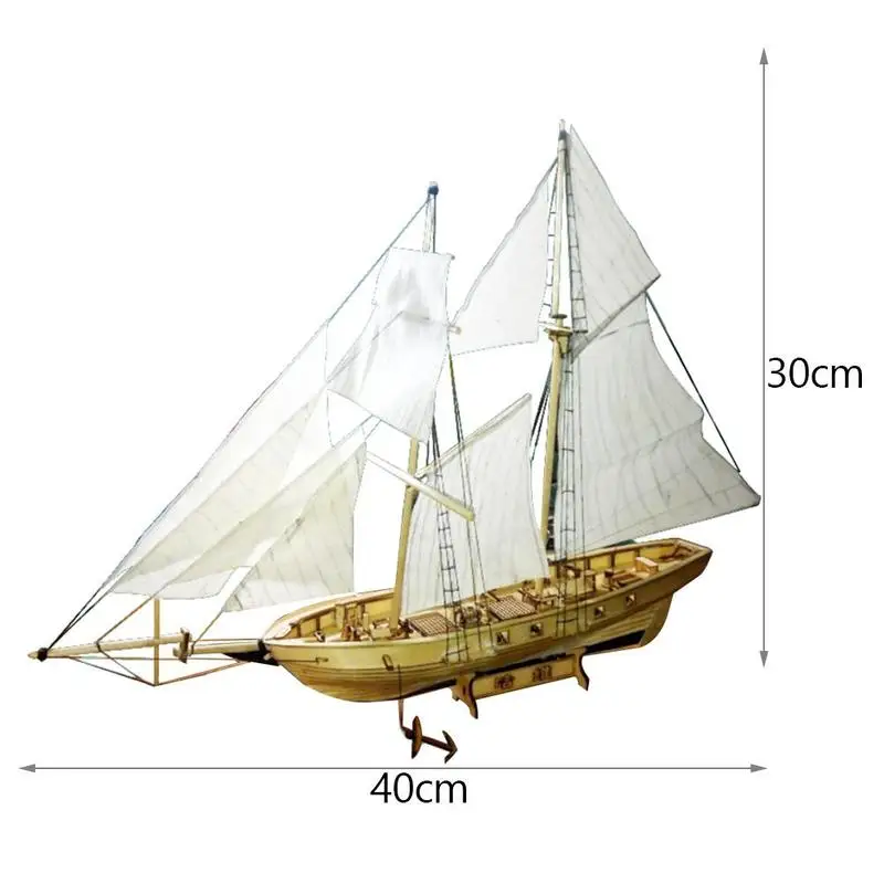 

1 Set 1:100 Wooden Sailing Boat Assembly Model Kits Diy Wooden Sailboat Handmade Puzzle Toys Children Educational Toys
