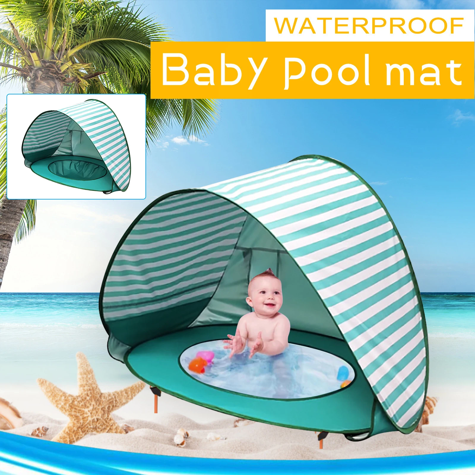 Newly Baby Children Beach Tent Protection Pool Waterproof Pop-up Awning Tent Kids Outdoor Camping Parasol