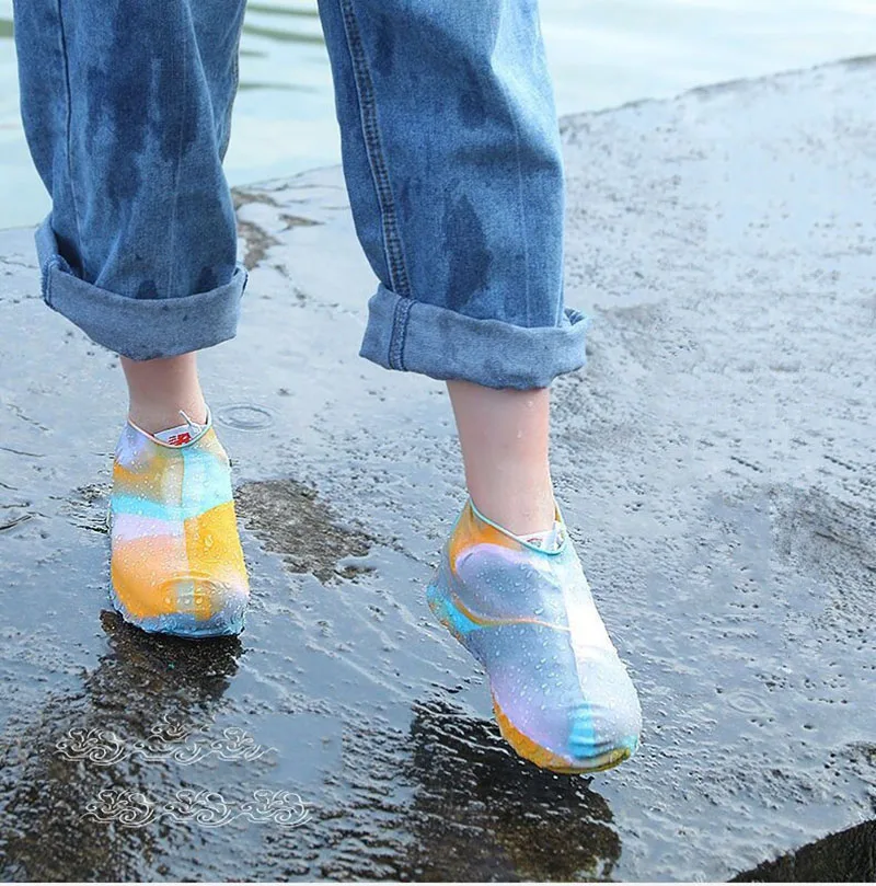 1 пара многоразовые силиконовые галоши Водонепроницаемый на нескользящей