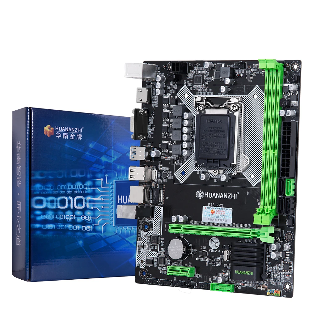 HUANANZHI B75 Pro LGA1155 M-ATX материнская плата с VGA/HDMI порт скидка материнская плата с ram DDR3 2 канала части компьютера DIY