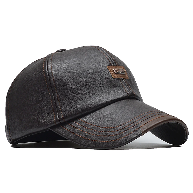 [NORTHWOOD] Марка Осень Зима Кожаная Бейсболка Мужчины Женщины Gorras Planas Snapback Hat Bone Masculino PU Кожаная Шапка Дальнобойщика