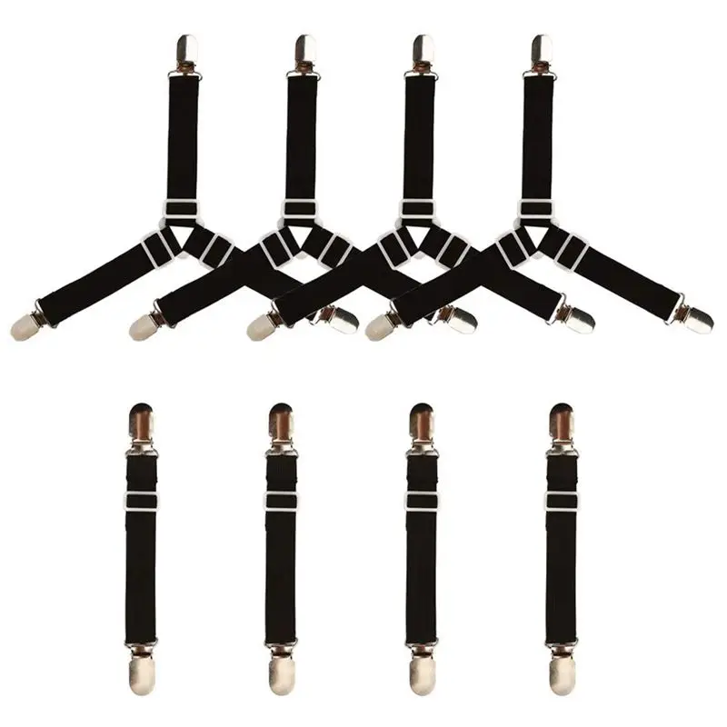 Горячее предложение 8 упаковок застежки для простыни регулируемые 4 шт.