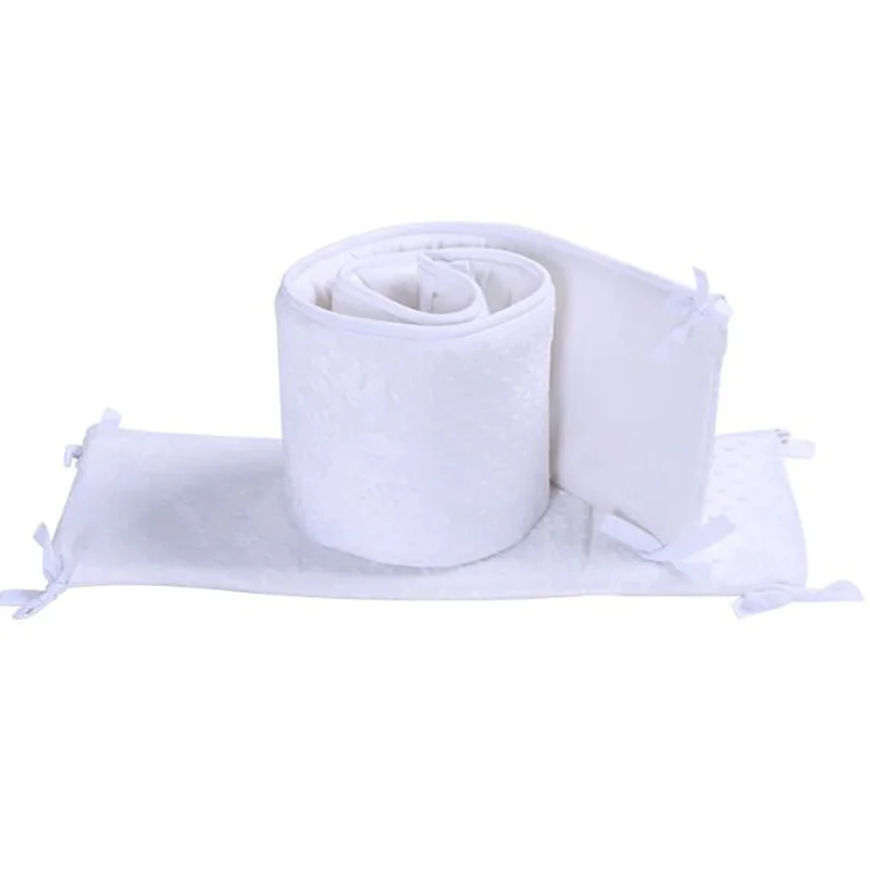 

Одежда для новорожденных; Детская кроватка Безопасность защиты на детскую кроватку бампер из хлопка чистый белый подушки 130*70 см 2 шт./компл. ...