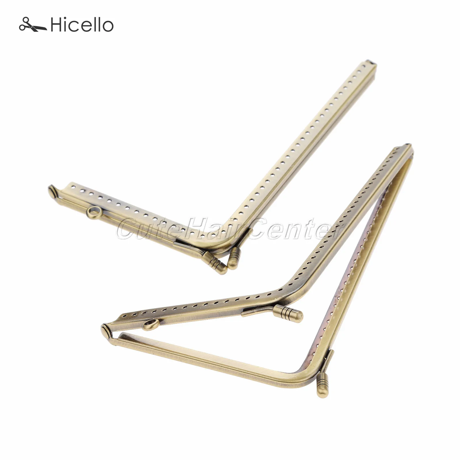 2pcs L shape Purse Frames 4 size Bronze Alloy Right Metal Handle Kiss Clasp for Bag Handbag Sewing Accessory Hicello | Дом и сад
