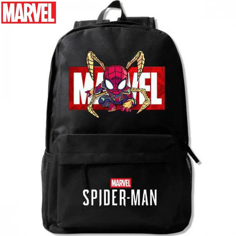 Оригинальный рюкзак с героями Диснея Marvel, Человек-паук, Железный человек, Дэдпул, окружающий подросток, школьный рюкзак для учеников средне...