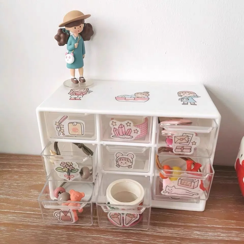 Ящик для хранения в спальне с 9 ячейками миниатюрные офисные принадлежности