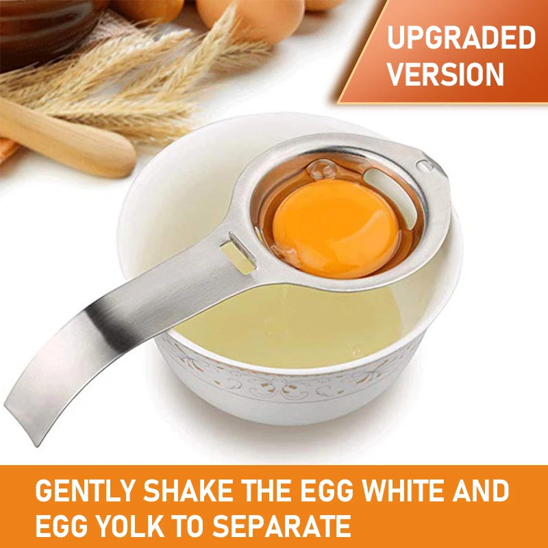 

Яичный сепаратор, яичный желток, белый фильтр, зеркальная нержавеющая сталь, кухонное приспособление для готовки, инструмент для выпечки, П...