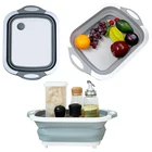 Кухонные принадлежности, многофункциональная разделочная доска, складная разделочная доска для раковины, корзина для слива воды, складная корзина, Разделочные Блоки