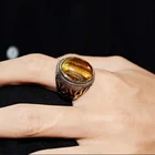 Богемные обручальные кольца с камнем в виде пламени Тигра для мужчин и женщин в стиле панк древнее Ближневосточное арабское стильное каменное кольцо хип-хоп ювелирные изделия