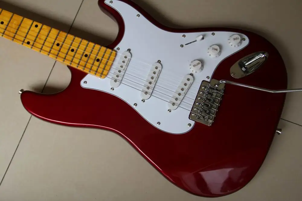 Новое поступление китайская гитара Fenderstr электрическая лучшее качество в вине