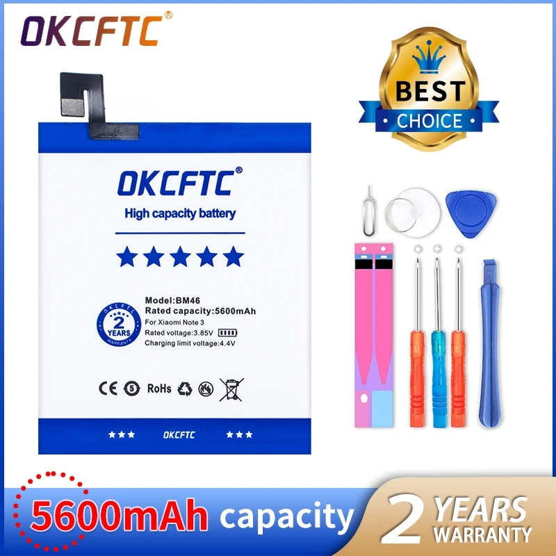

Original Replacement BM46 Battery For Xiaomi Redmi Note 3 Pro Hongmi Note3 Redrice Note 3 Genuine Phone Battery 5600mAh