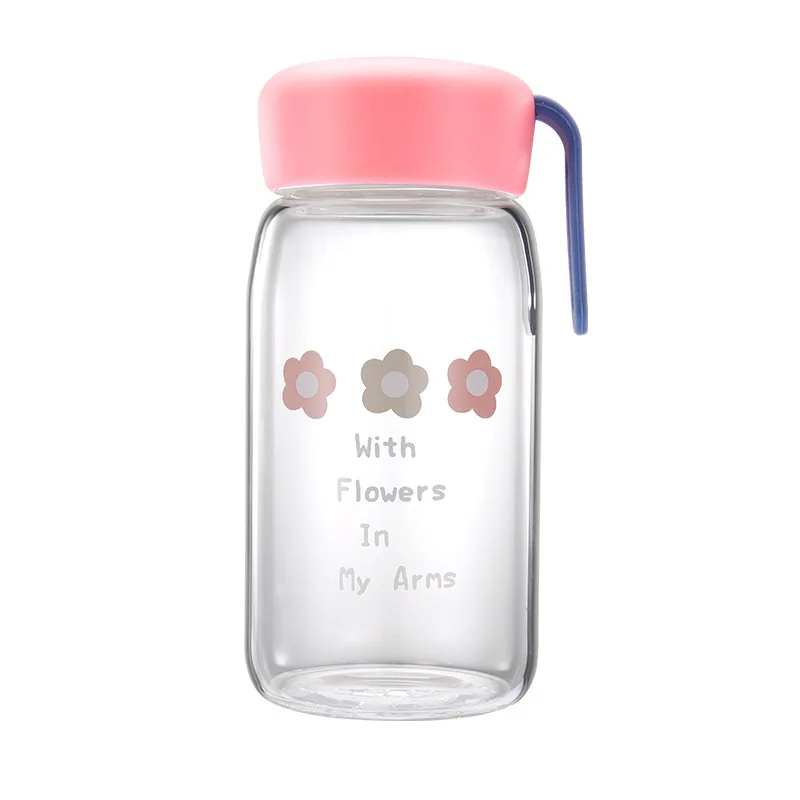 Милый цветок двухслойная прозрачная стеклянная высокотемпературная стойкая