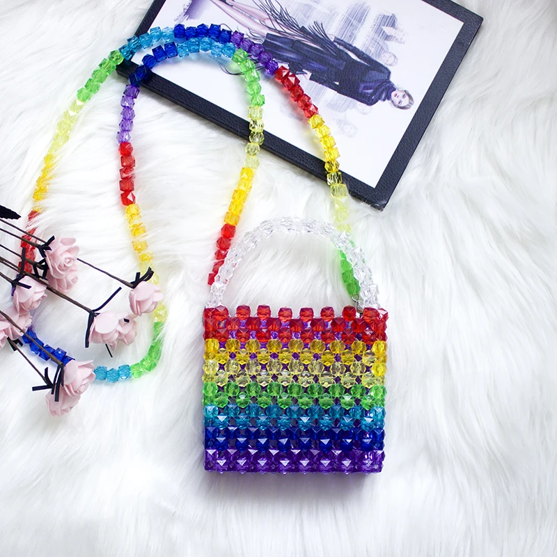 Новинка летняя сумка-мессенджер для девушек ручная мини-сумочка с бусинами