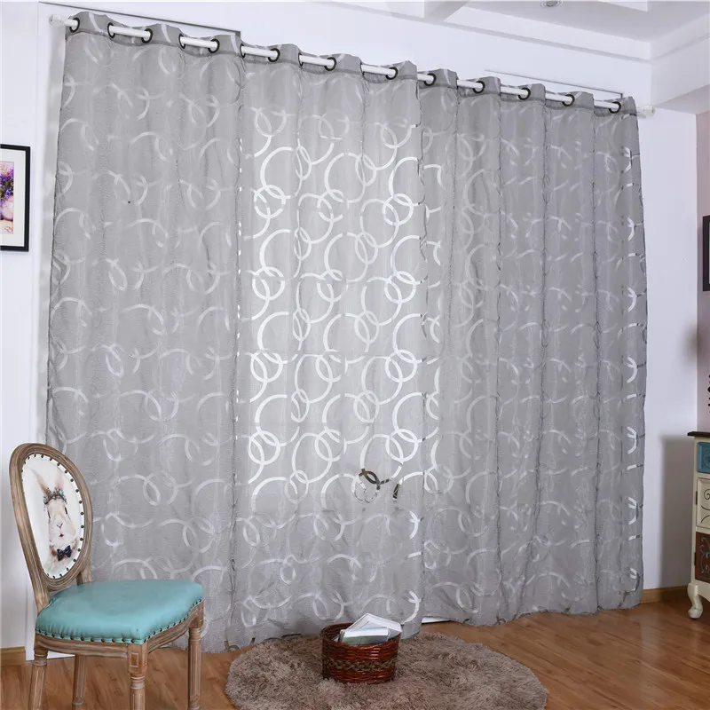 Длинные красивые занавески для гостиной Модные прозрачные Занавески Из вуали