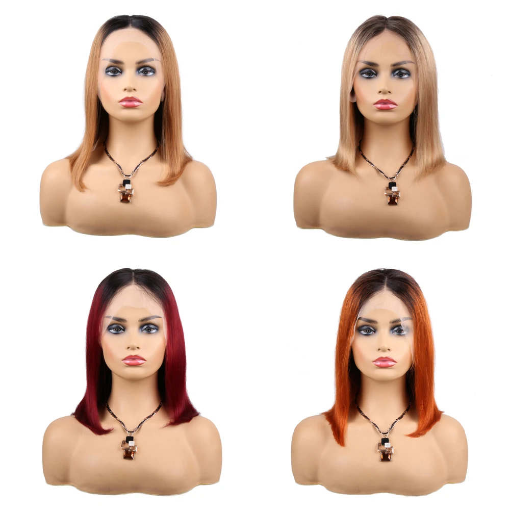 

Straight Short Bob Wigs For Women Remy Brazilian Bob Wig Lace Front Human Hair Wigs 13x4 Frontal Transparent 10inch 12inch