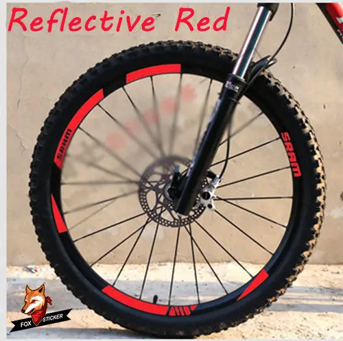 MTB обода колеса наклейки для горный велосипед замена Светоотражающие Fluo Гонки Велоспорт грязи виниловые обода наклейки