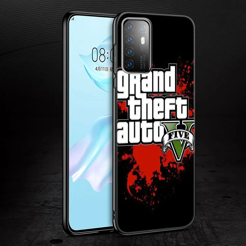 Чехол Grand Theft Auto GTA для Huawei P20 P30 P40 P50 Pro P8 P9 P10 Lite 2017 P Smart Z S 2020 2021 2018 2019 черный чехол |