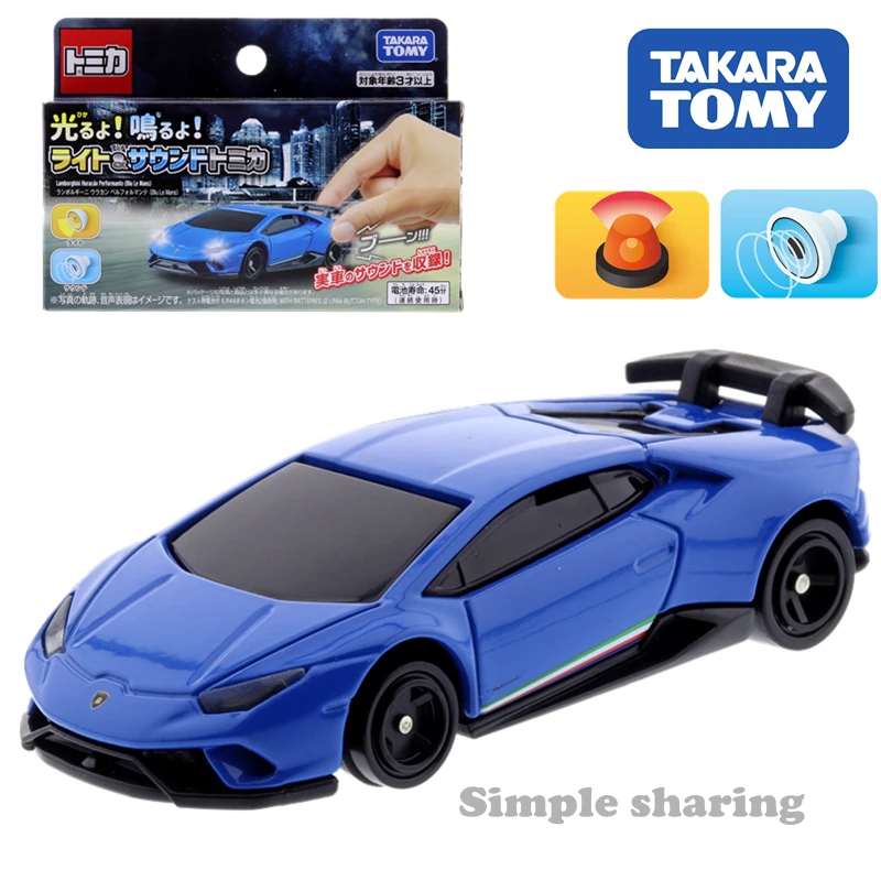 

Мини-игрушка Lamborghini Huracan, освещение и звук, TAKARA TOMY