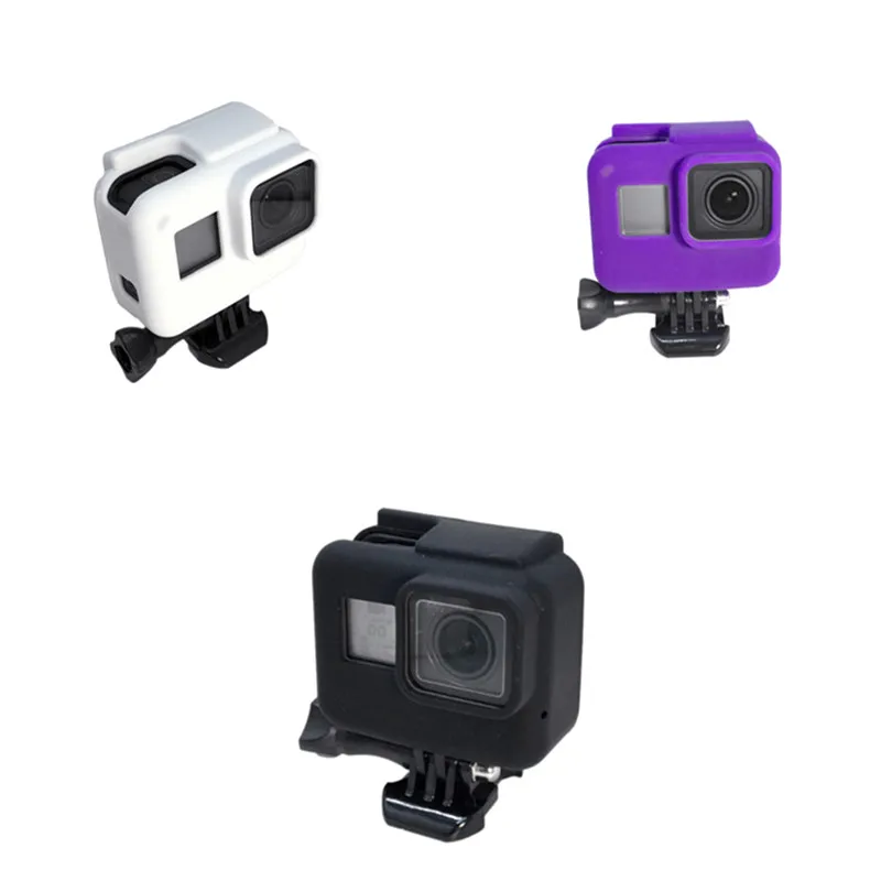 Силиконовый защитный чехол рамка для GoPro с крышкой объектива Hero 7 Black 6 5 набор