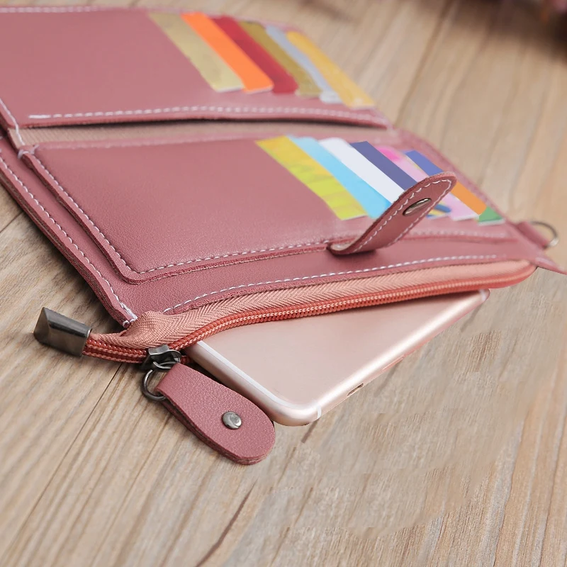

Long Stylish Concealed Buckle Wallet Large-Capacity Multifunctional Clutch Wallet Light