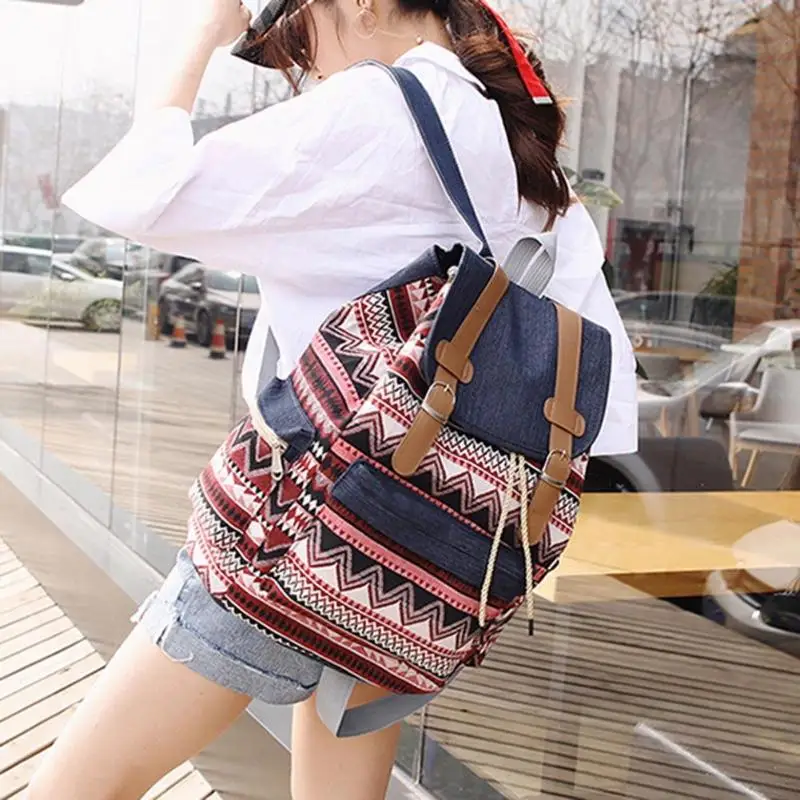 WEIXIER повседневный рюкзак для женщин с кулиской дизайн Canavs девочек маленький