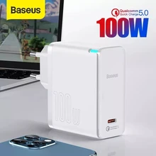 Baseus 100W GaN Charger Type C USB Charger PD 3.0 QC 5.0 PPS Quick Charge for iPhone 12 Xiaomi Macbook Portable Phone Charger