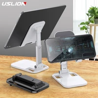uslion phone holder for iphone 11 samsung xiaomi foldable mobile phone holder stand for ipad tablet accessories desktop holder