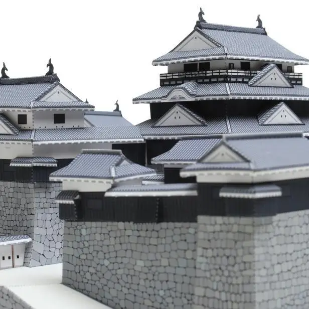 Япония Songshan Город Строительство 3D бумажная модель Руководство DIY архитектура