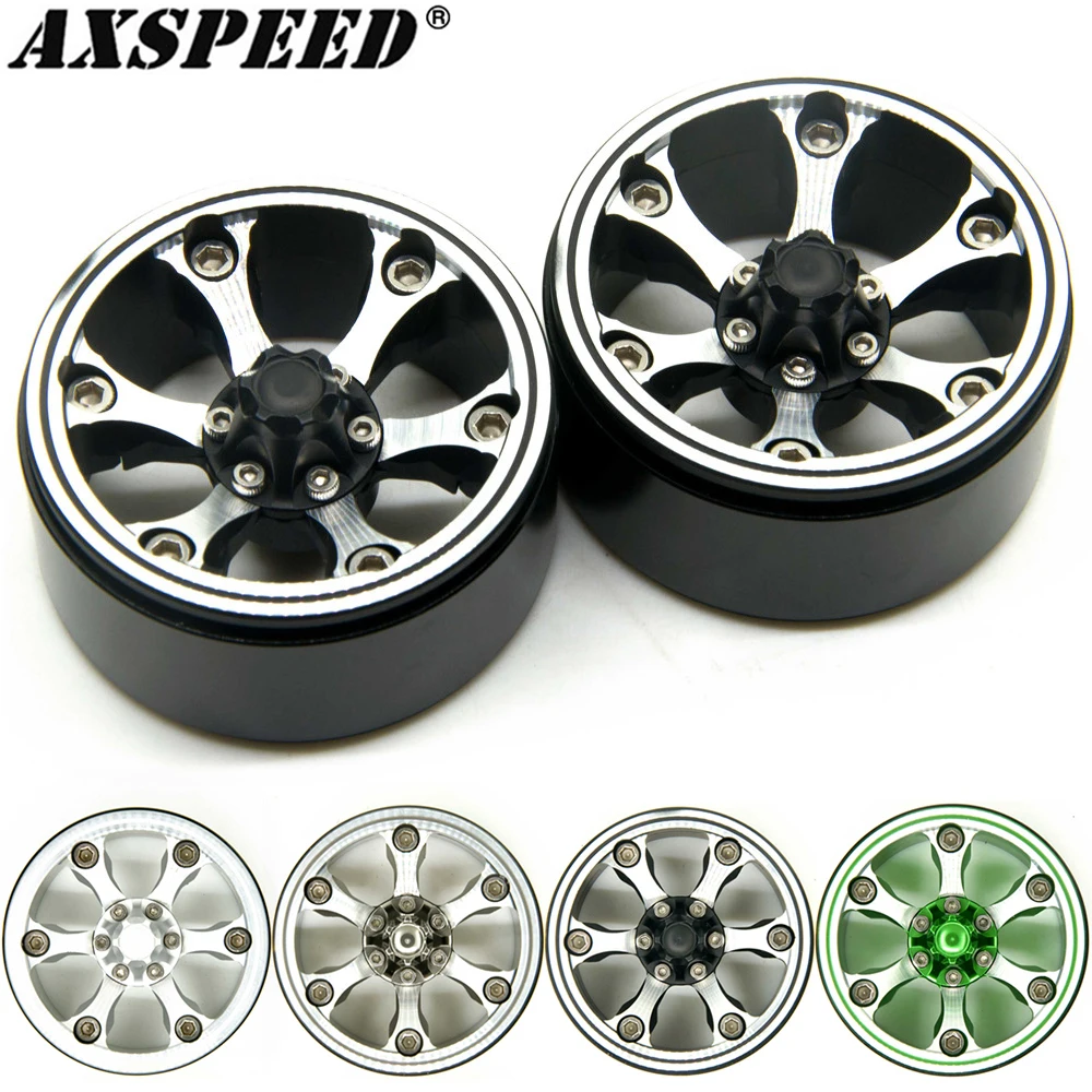 

AXSPEED 1.9inch Beadlock Wheels Rims Aluminum Alloy Wheel Hub 26mm Width for 1/10 RC Crawler Axial SCX10 TAMIYA CC01 D90 D110