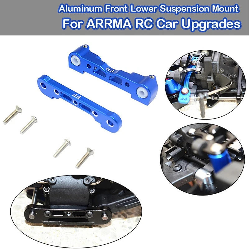 

1 Set Metal Rear Lower Suspension Mount,Black & 1Pcs Front Lower Suspension Mount Set for Arrma
