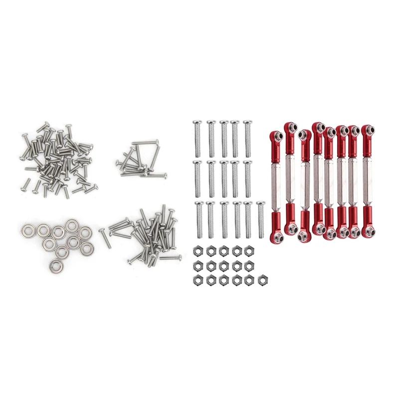 

Металлический хомут для WPL с осевым SCX24 90081 1/24 RC Crawler Car 96 шт. M1.4 винт и подшипник (6x3x мм) набор