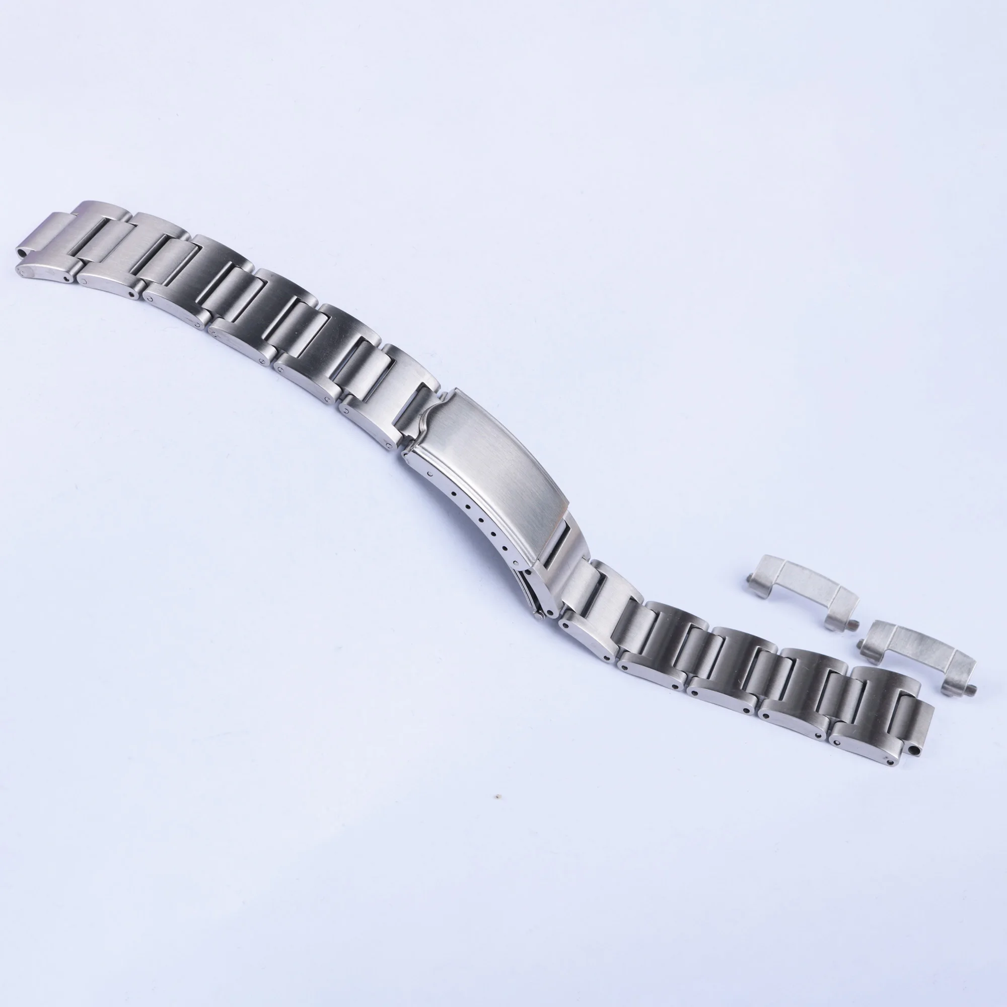 19mm Vintage 316L Hollow Curved End Strap Band Bracelet for Seiko Watch 6139-6002 6000 6001 6005 6032  Chrono