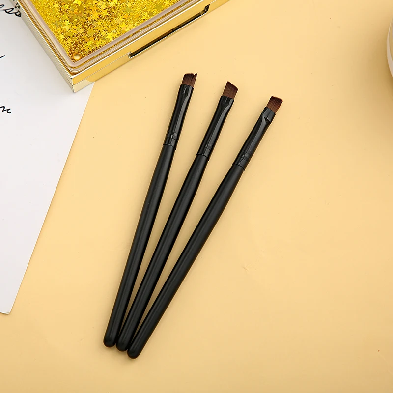 3 Pcs Brush Eyeliner Eyebrow Makeup Brushes Tool Angled Beauty tool Women Pro Cosmetics Make Up H516-H519 | Красота и здоровье