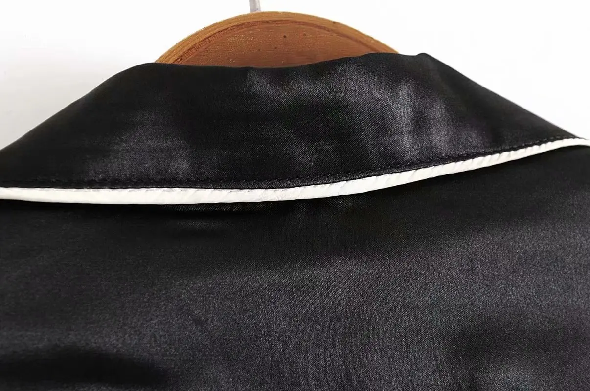 

Women's 2021 New Simple Collar Shirt With Embroidered Long Sleeves And Single Breasted Buttons