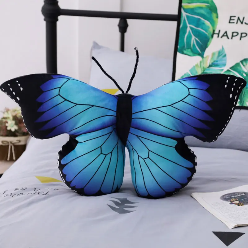 Мультяшная подушка кукла Супер Мягкая красная бабочка плюшевая задняя