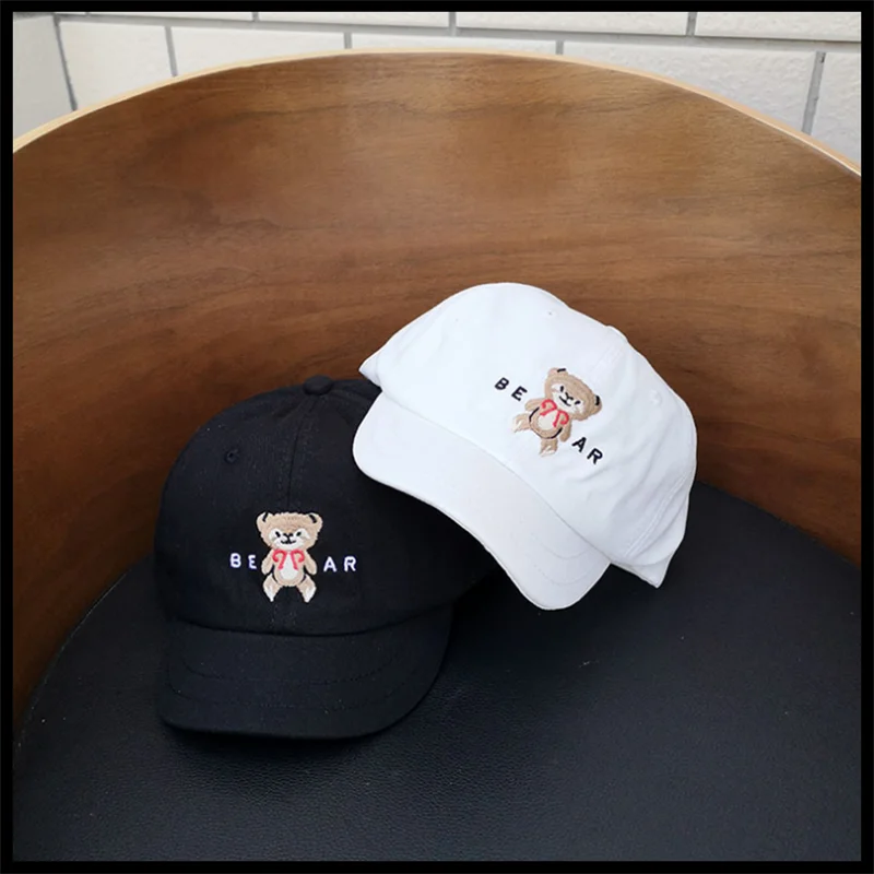 Летняя Ретро Кепка с коротким покрытием мультяшный медведь Softtop универсальная