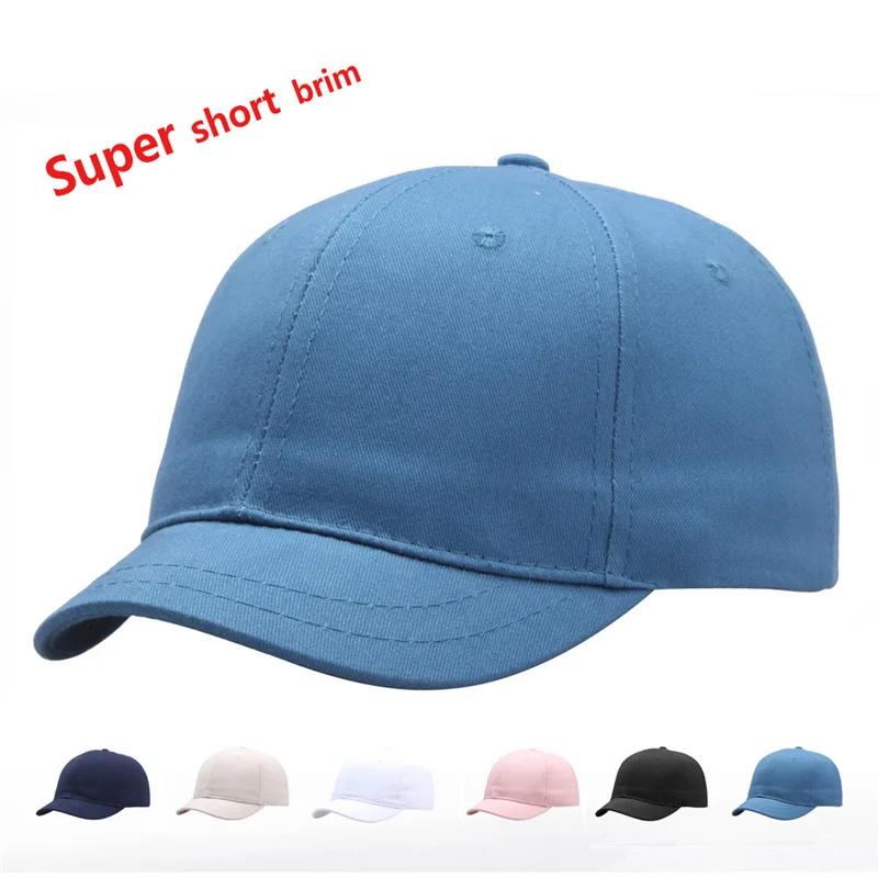 

Fashion Best Selling Super Short Brim Baseball Cap Solid Color Men Women Snapback Hat Bone HipHop Sunhat Casquette Curved Gorras