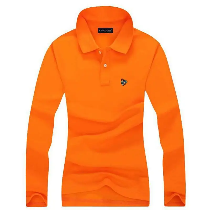 Высокое качество 2020 новые женские поло рубашки 100% хлопок повседневные с длинным