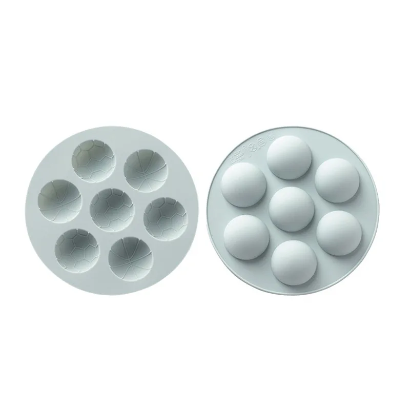 

7 Cells Basketball Football Style Silicone Material Cake Chocolate Pastry Mould Kitchen Tools Ice Tray Baking Molds
