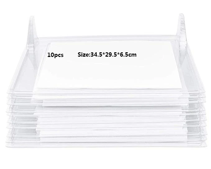 10Pcs Transparent Креативная быстрая одежда складные доски одежда Организация складыватель для рубашек путешествия рюкзак футболка документ домашний шкаф Органайзер - Цвет: 10Pcs Transparent