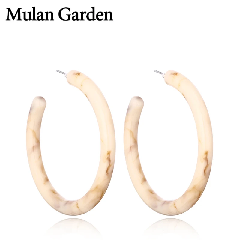 Большие серьги кольца M & G для женщин круглые большие модные из искусственной