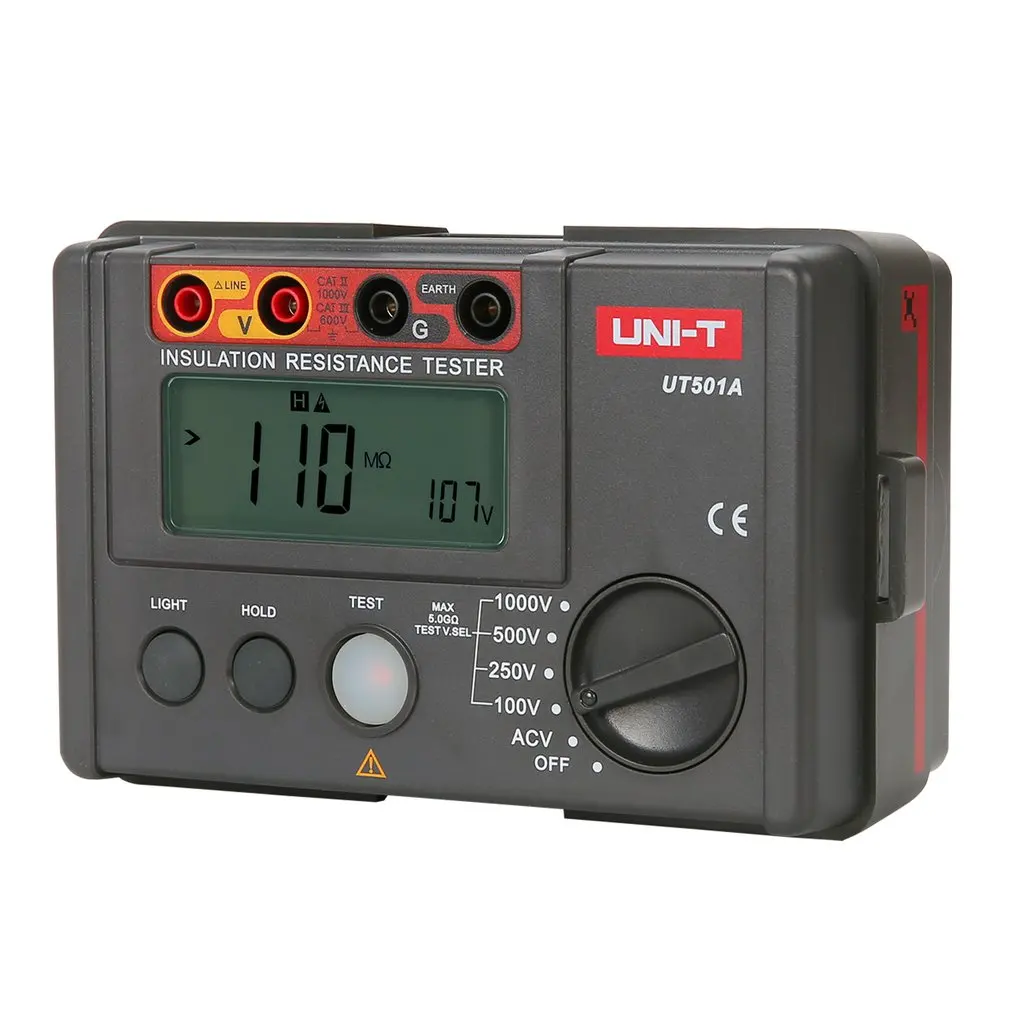 

UT501A Insulation Resistance Meter Earth Voltage Meter Megohmmeter Voltmeter Insulation Resistance Tester