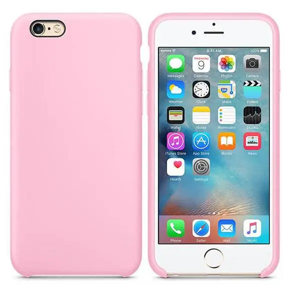 Light pink Жидкий силиконовый чехол Keepever для iPhone 6, 6s, 7, 8 Plus, чехол для телефона apple X, XS, Max, XR, X, 5, 5C, SE, оболочка, Капа - Цвет: Light pink